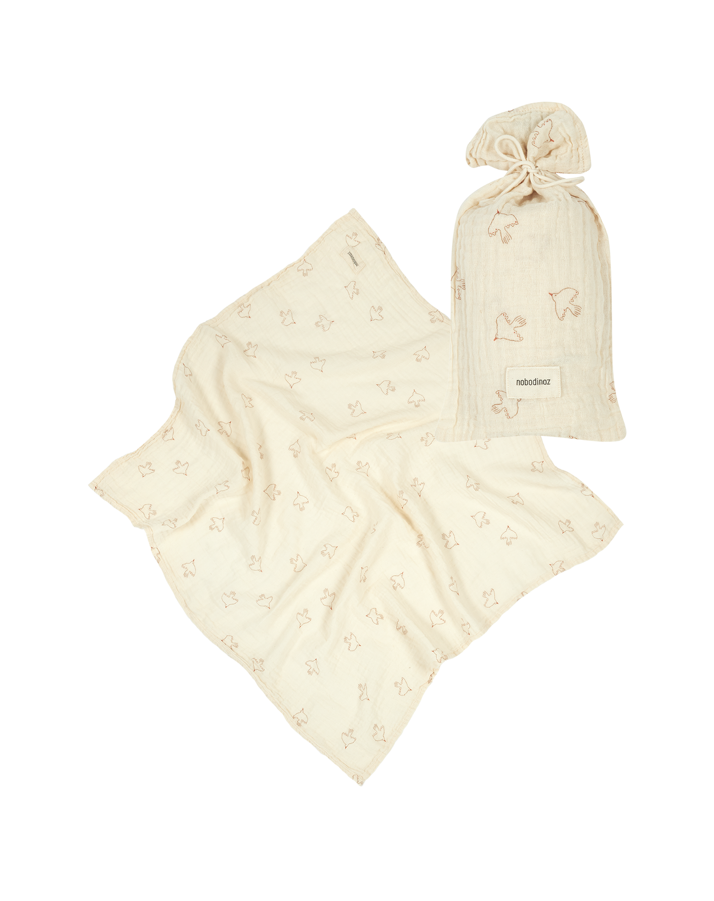 Lange cadeau de naissance en double gaze de coton lavée Wabi-Sabi