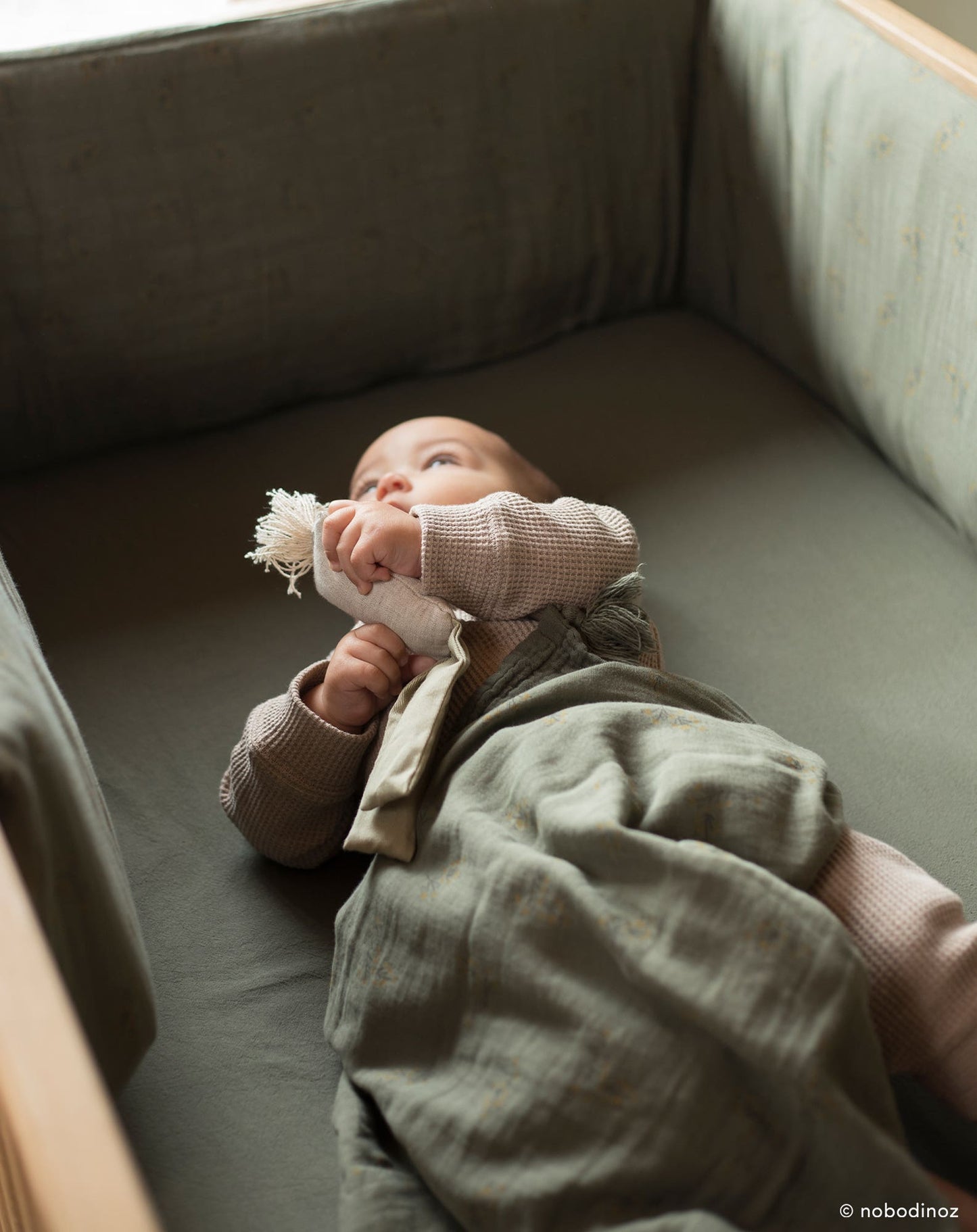 Lange cadeau de naissance en double gaze de coton lavée Wabi-Sabi