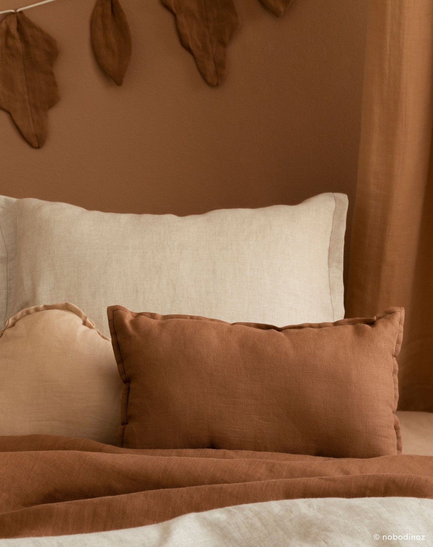 Lin français coussin rectangulaire