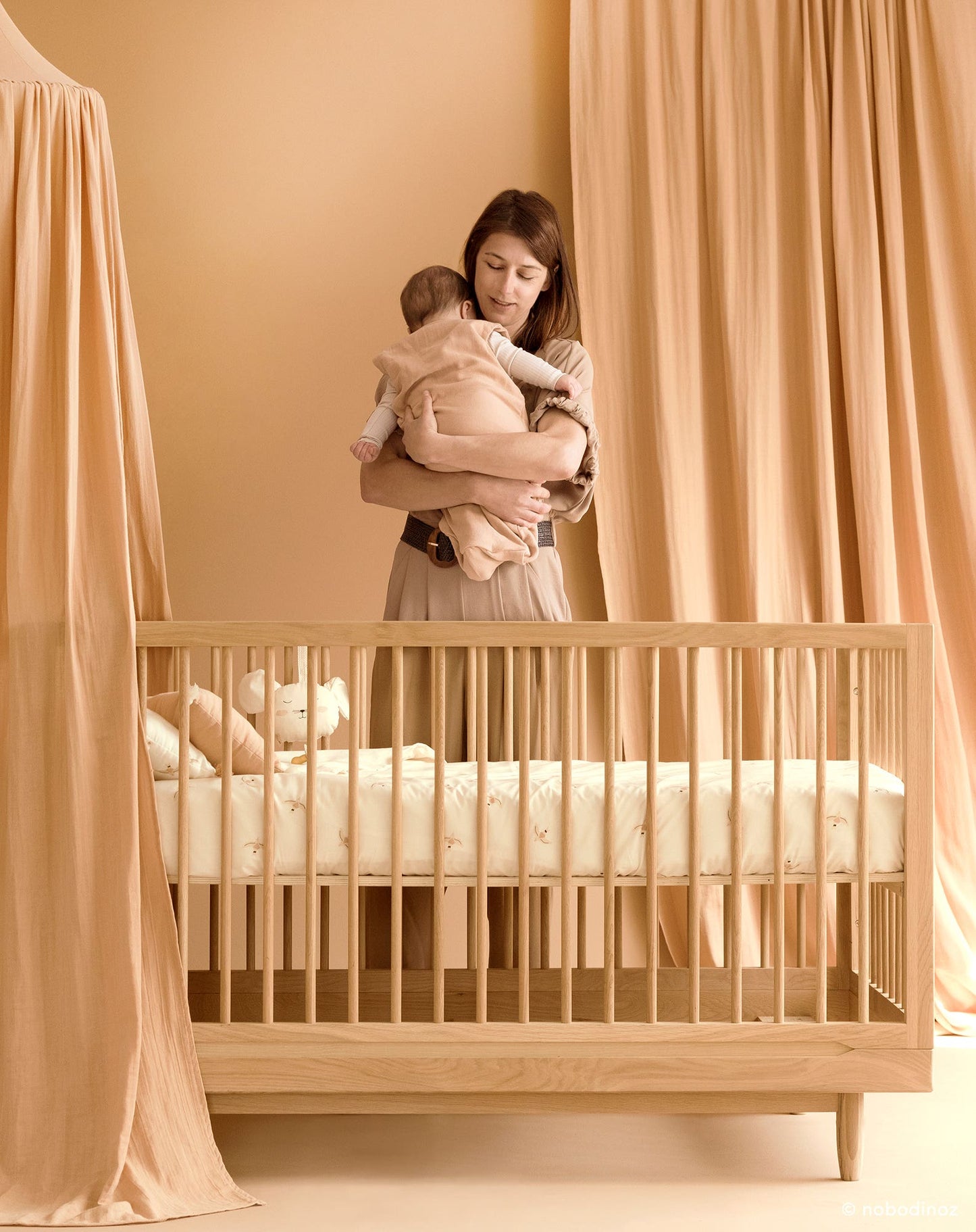 Cuna evolutiva Pure de roble macizo