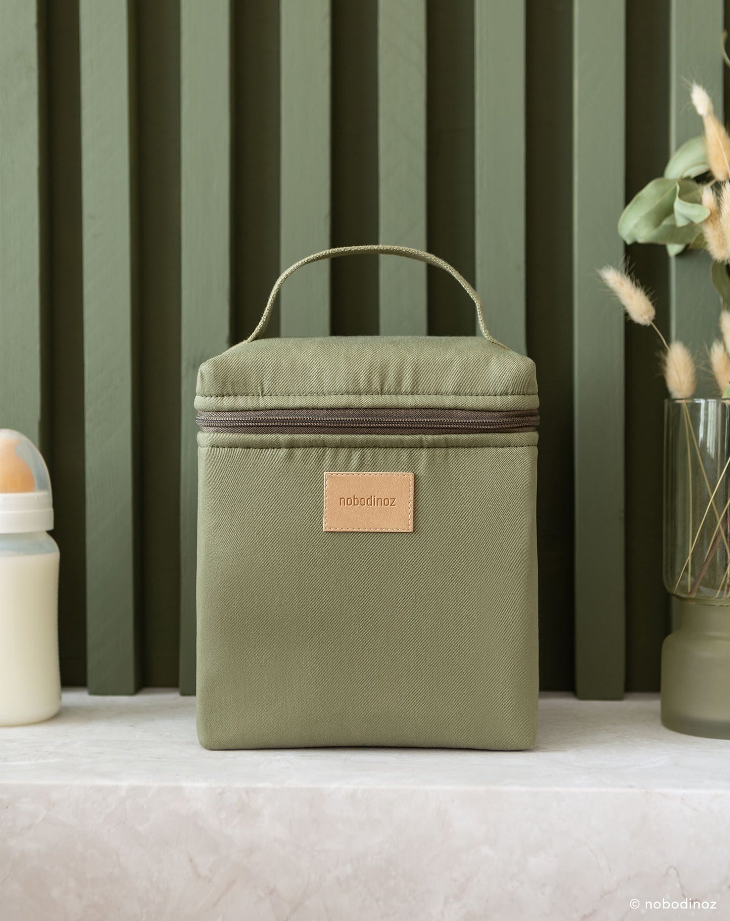 Baby on the go insulated baby bottle and lunch bag OLIVE GREEN