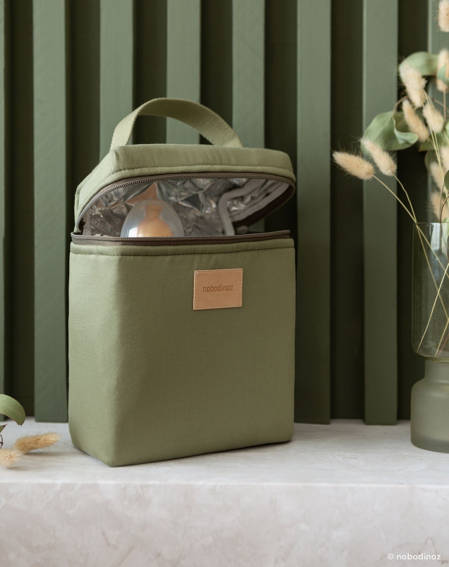 Baby on the go insulated baby bottle and lunch bag OLIVE GREEN