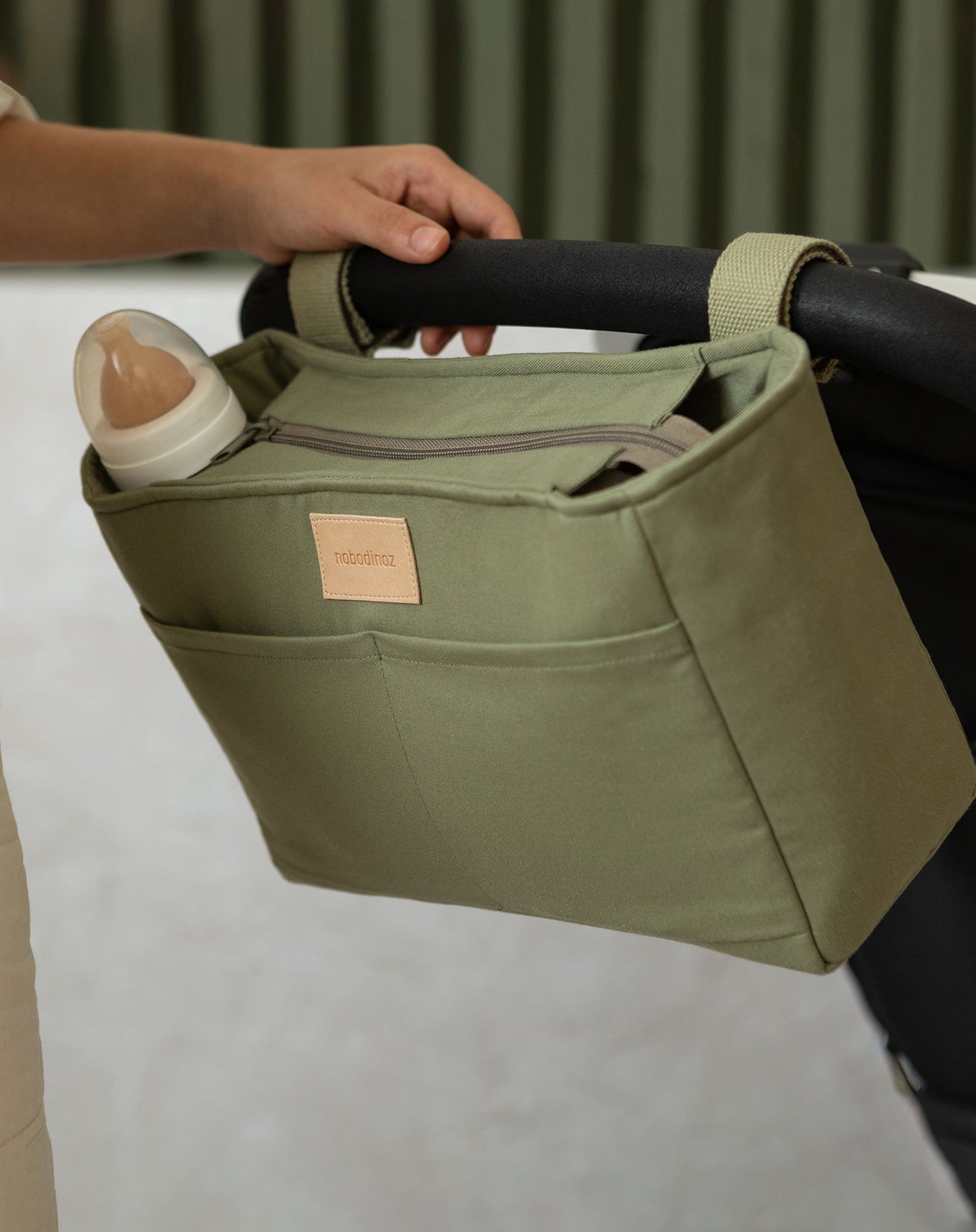 Baby on the go waterproof stroller organizer OLIVE GREEN