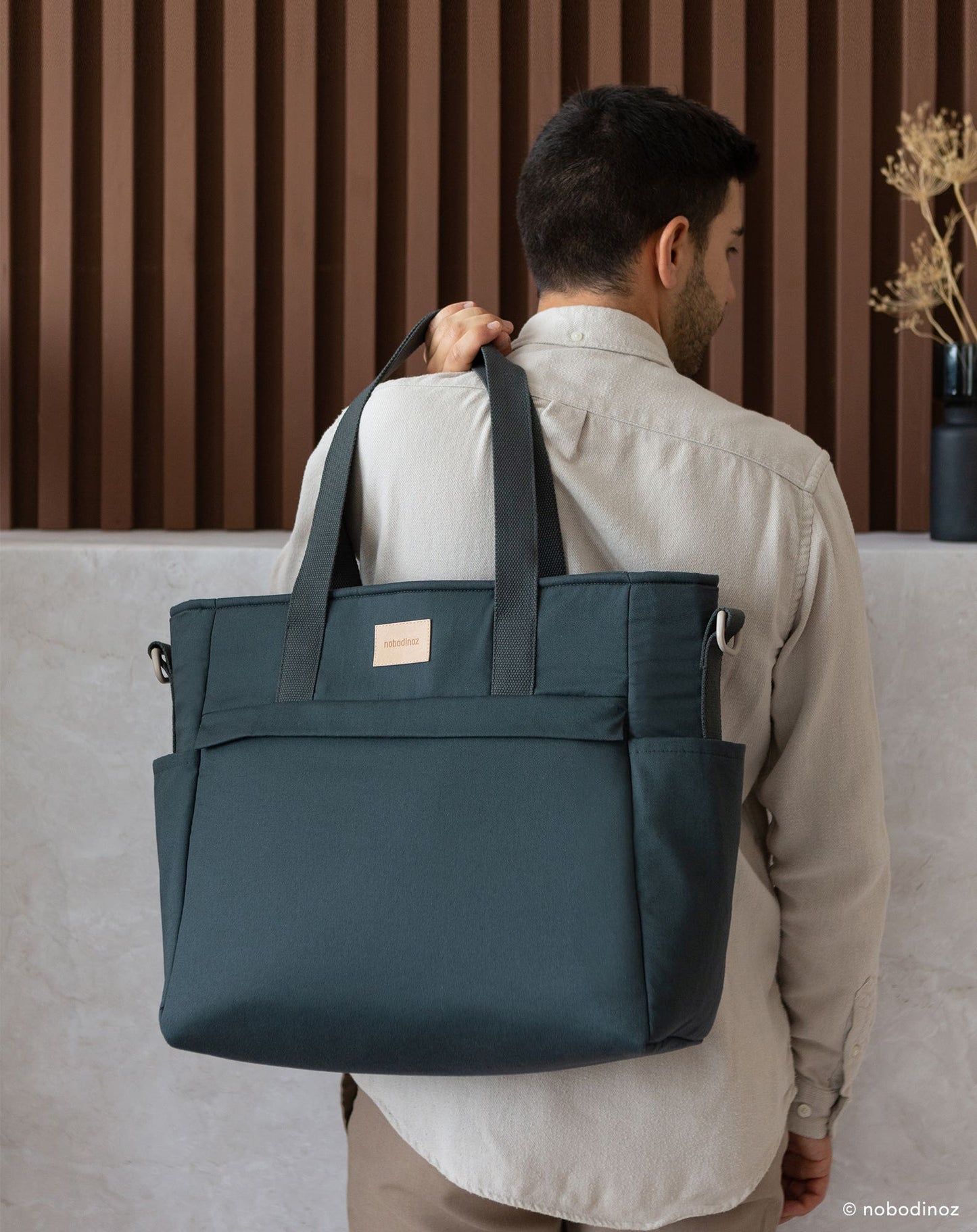 Baby on the go waterproof changing bag CARBON BLUE