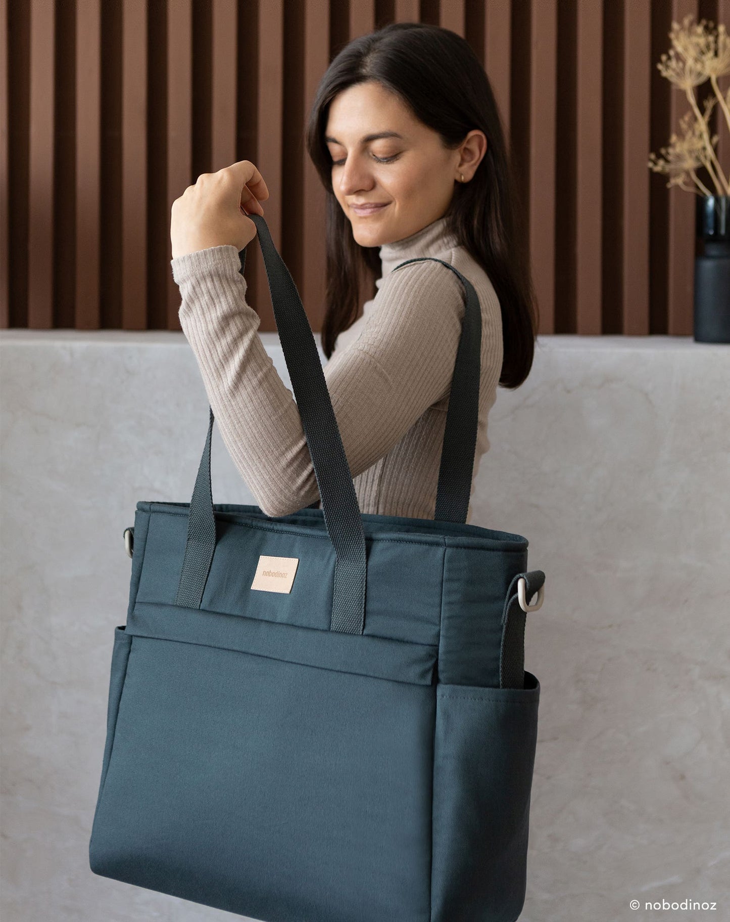 Baby on the go waterproof changing bag CARBON BLUE