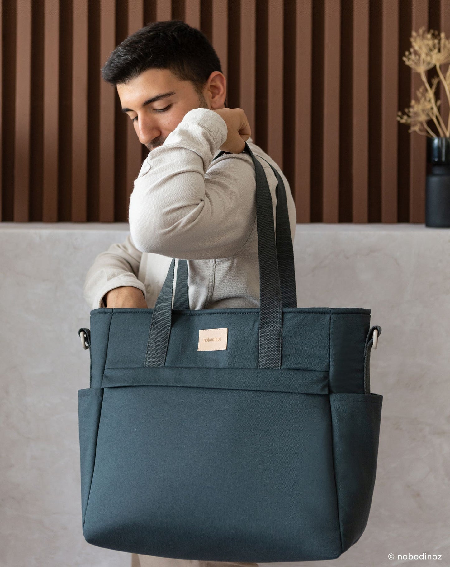 Baby on the go waterproof changing bag CARBON BLUE
