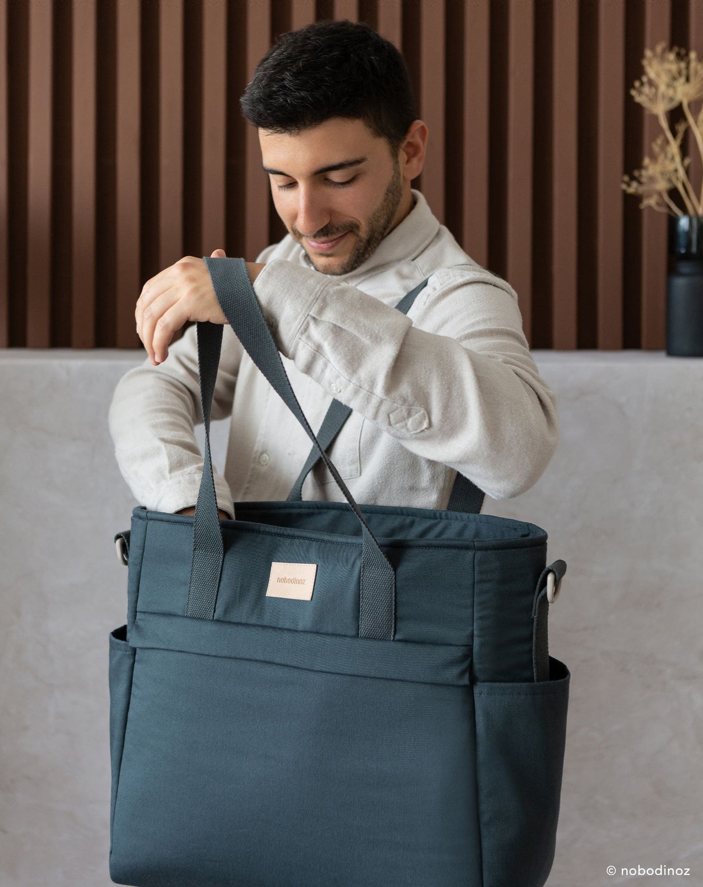 Baby on the go waterproof changing bag CARBON BLUE