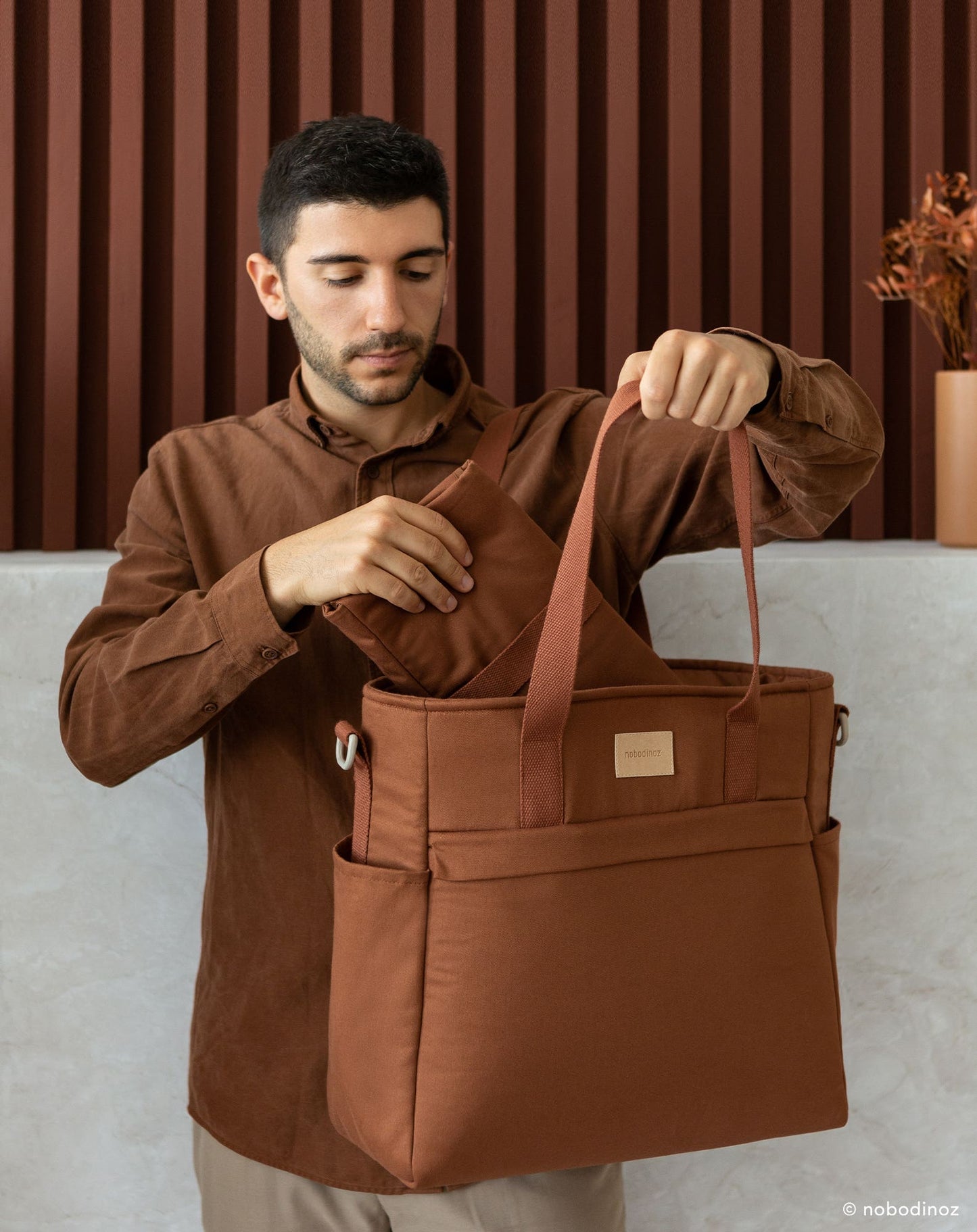 Baby on the go waterproof changing bag CLAY BROWN
