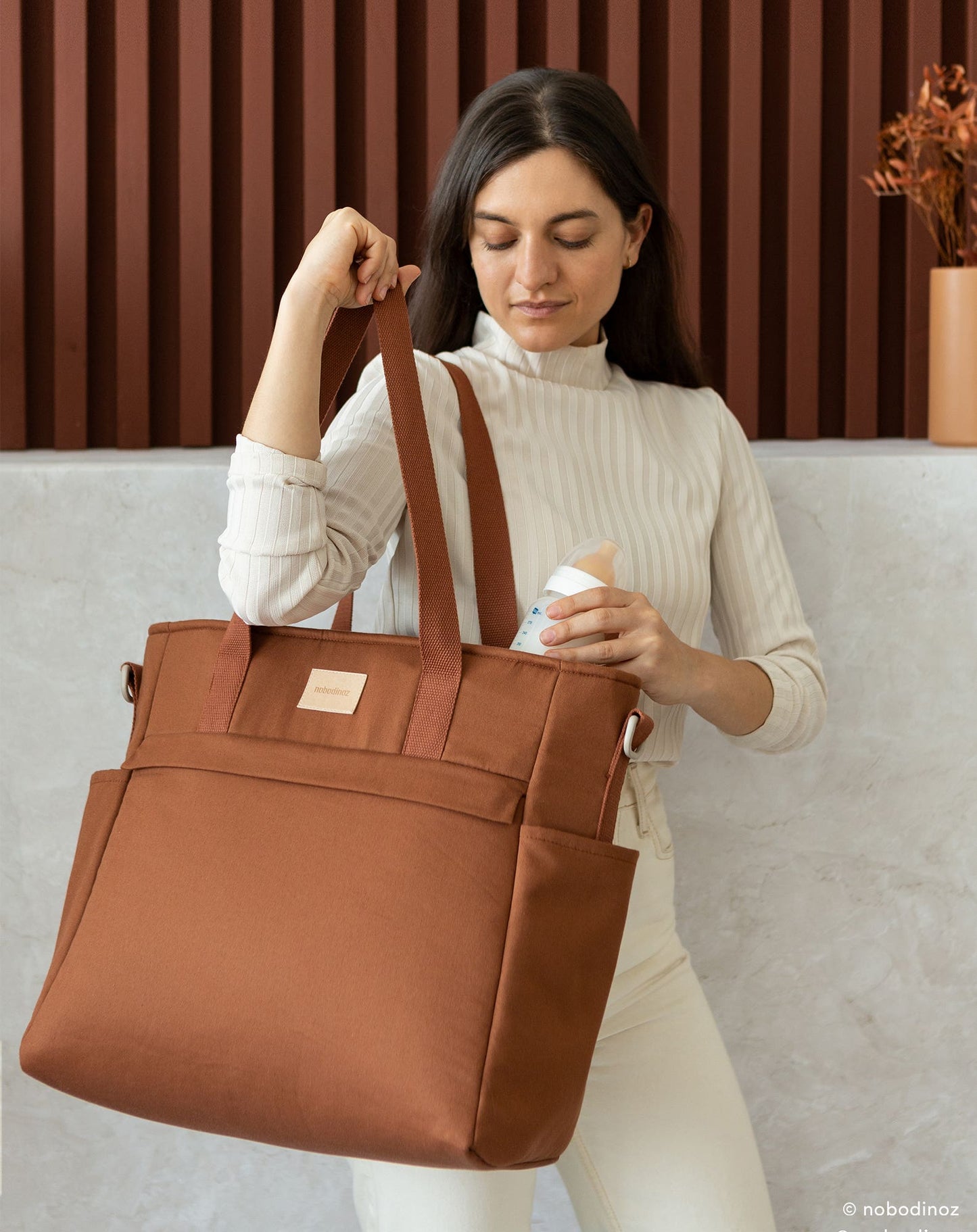 Baby on the go waterproof changing bag CLAY BROWN