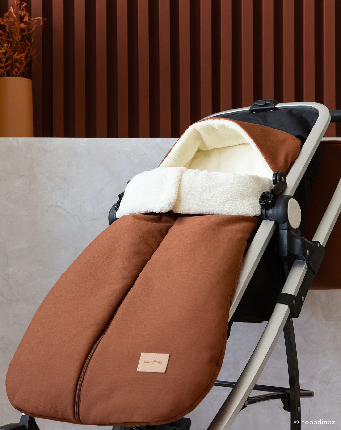 Baby on the go waterproof footmuff CLAY BROWN