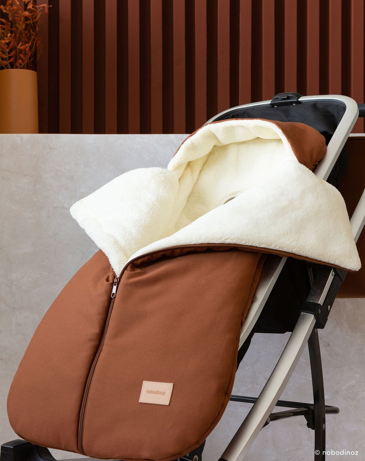 Baby on the go waterproof footmuff CLAY BROWN