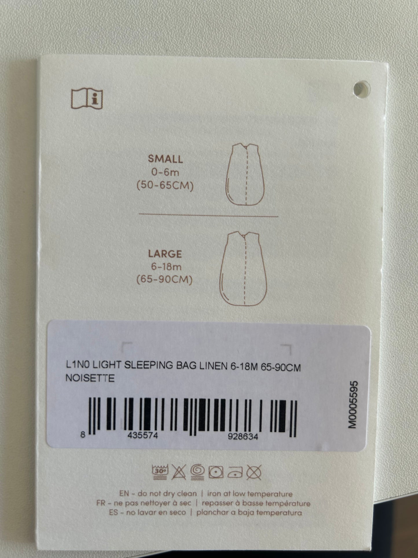 Gigoteuse légère L1N0 en lin français Noisette