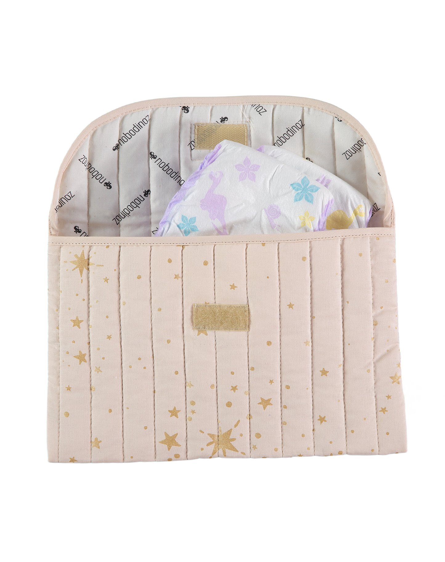 BAGATELLE POUCH 19X27 Gold stella dream pink