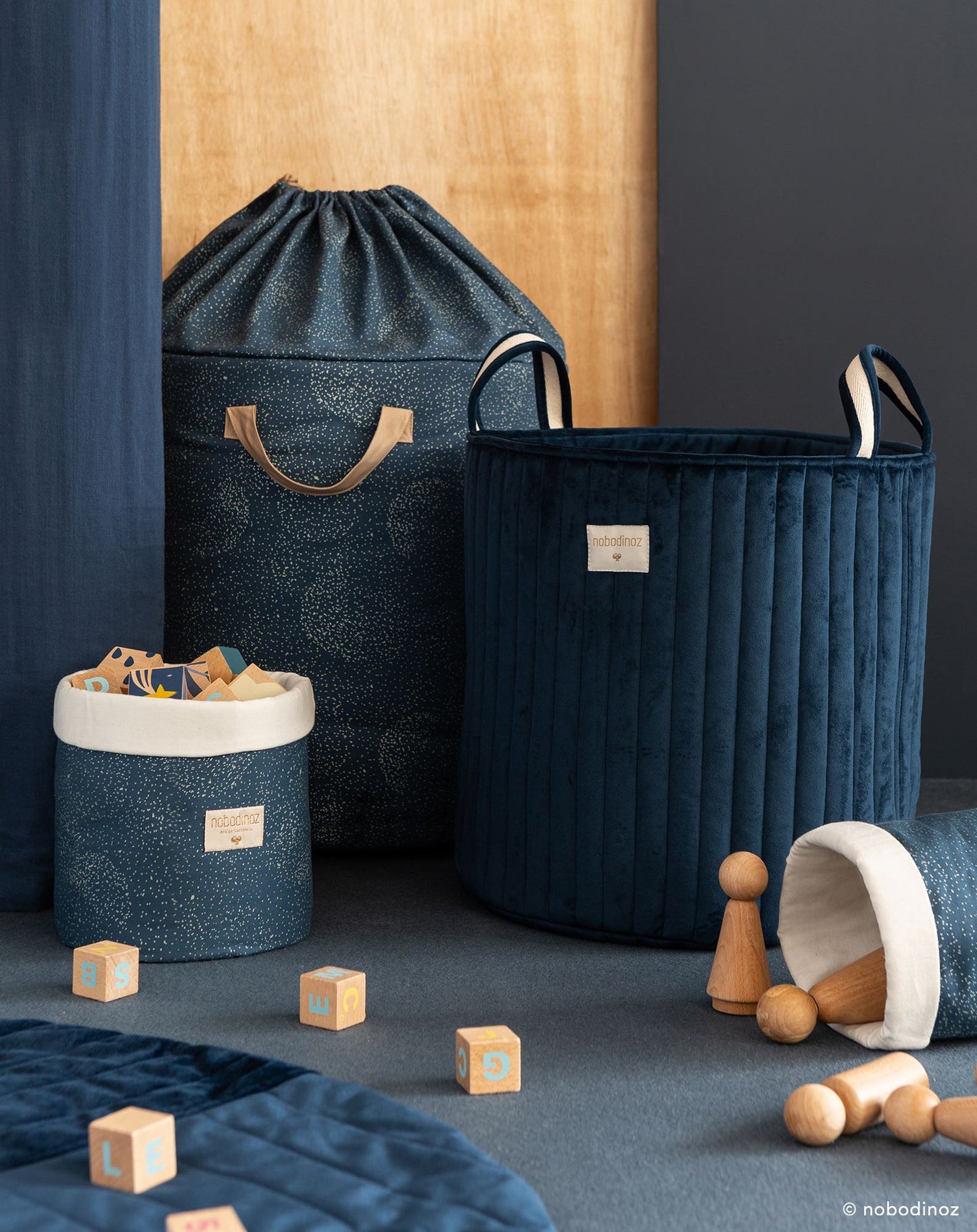 Bolsa de juguetes de bambú