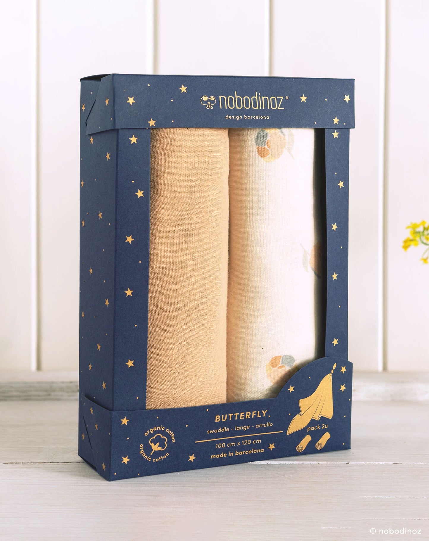 BOX 2U BUTTERFLY SWADDLES PACK BLOSSOM