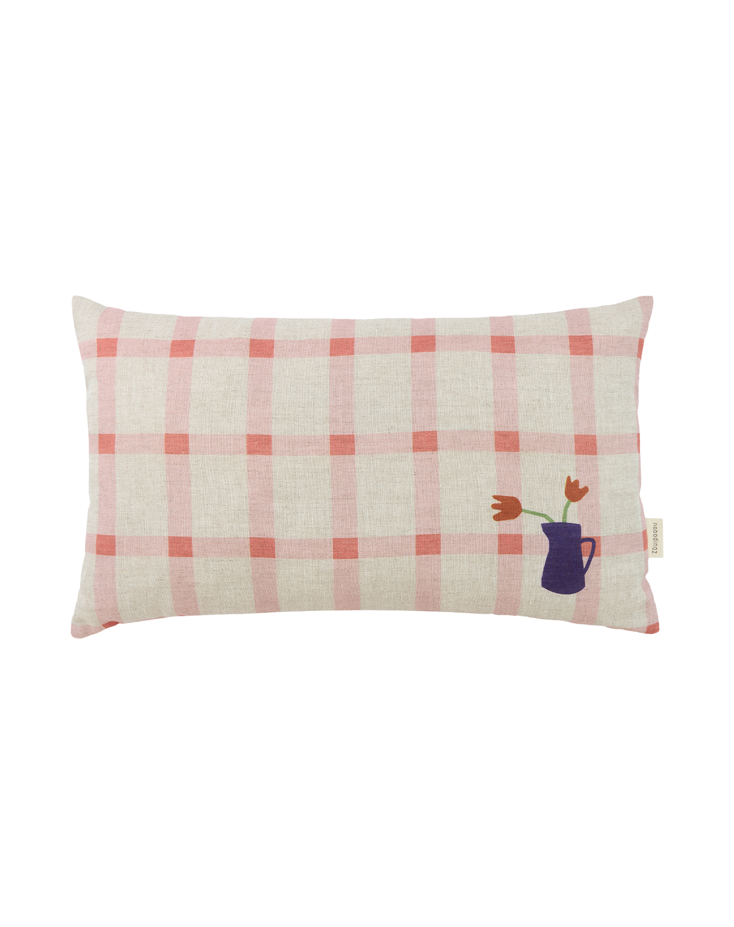 Coussin rectangulaire en lin français Vibes M