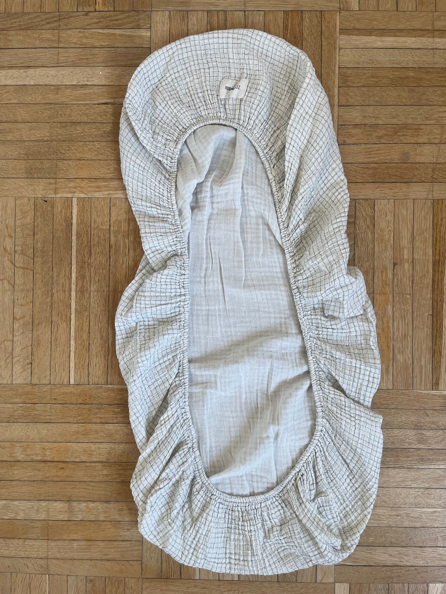 Drap housse pour couffin en gaze de coton lavée Wabi-sabi
