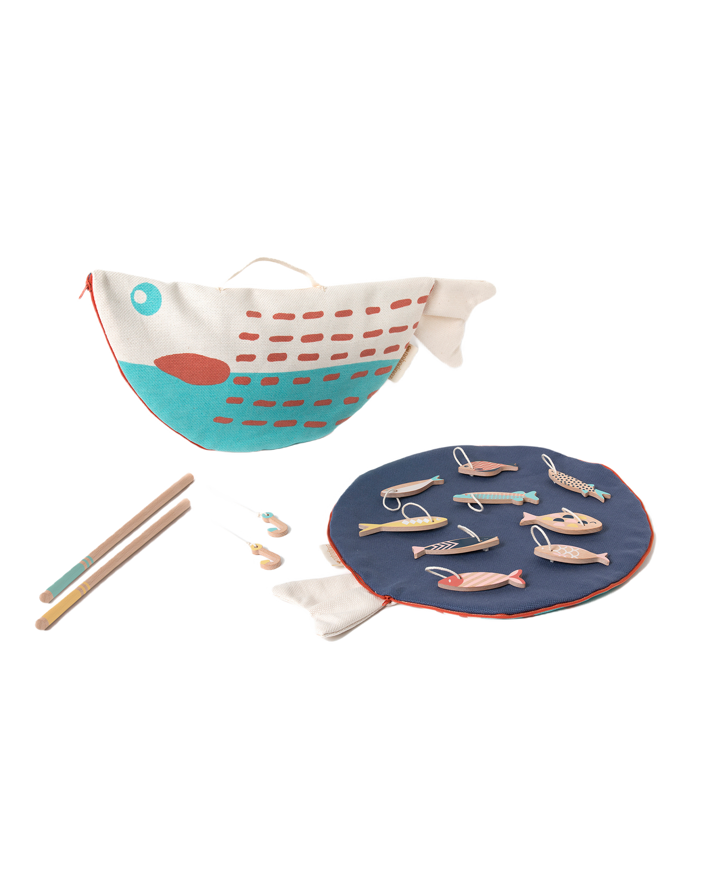 Jeu de pêche en bois
