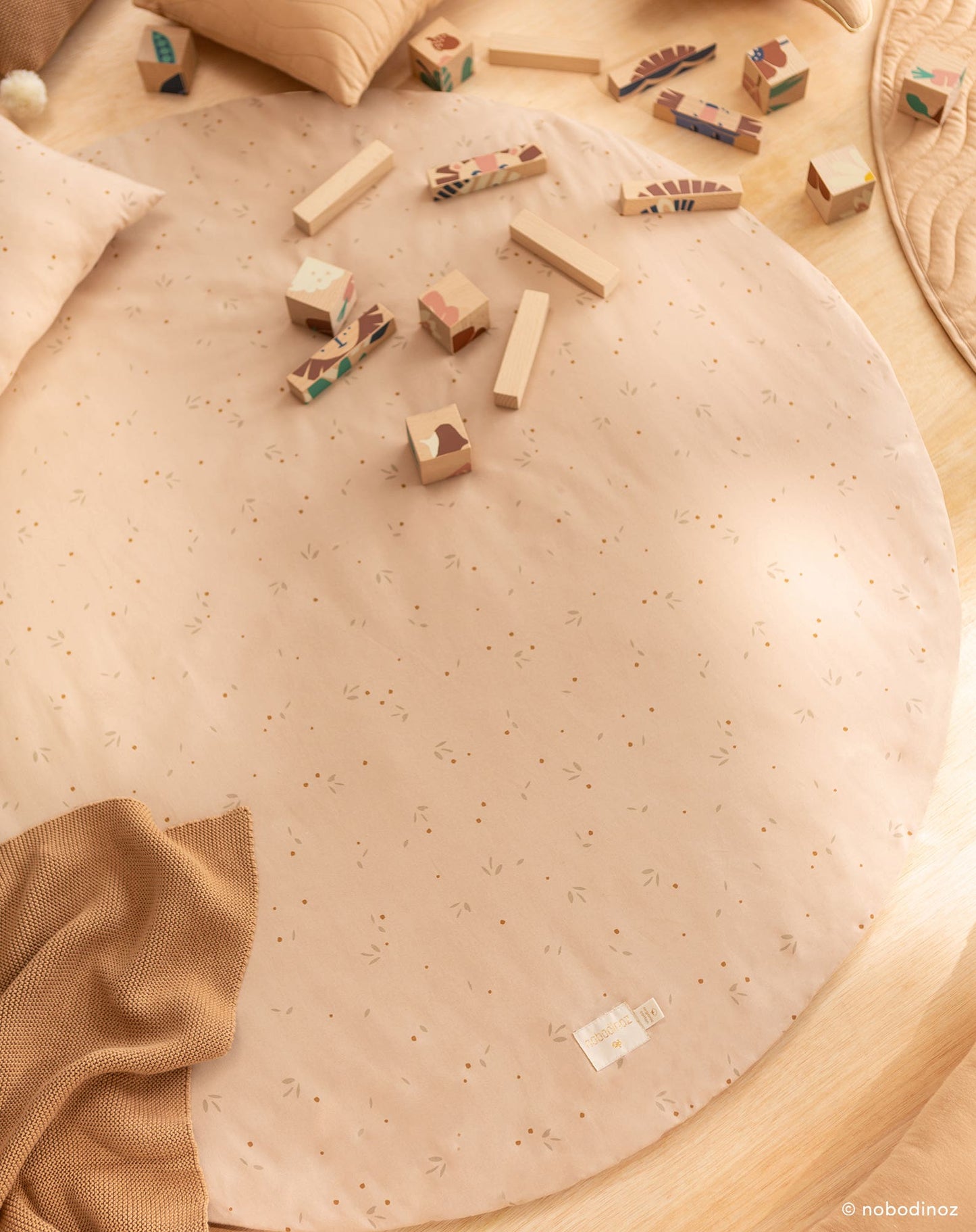 Tapis de jeu rond Fluffy
