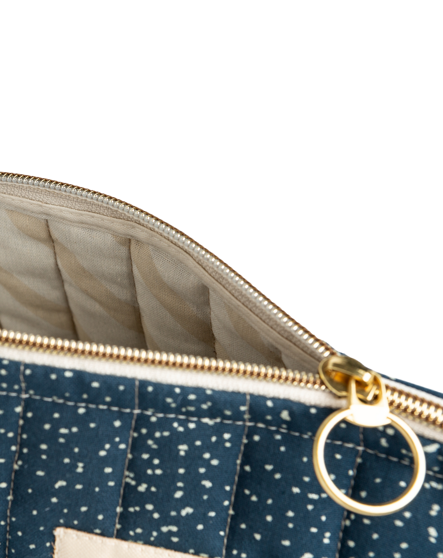 HOLIDAY VANITY CASE LARGE 18X23 Gold bubble night blue
