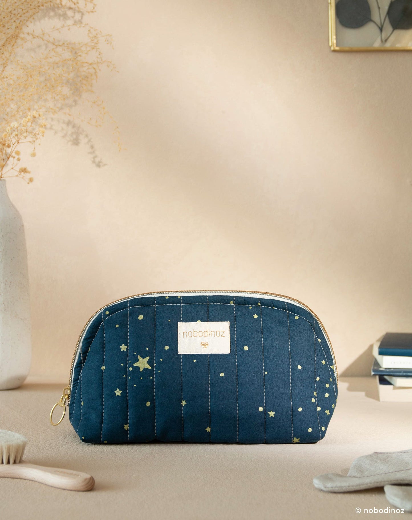 HOLIDAY VANITY CASE LARGE 18X23 Gold stella night blue