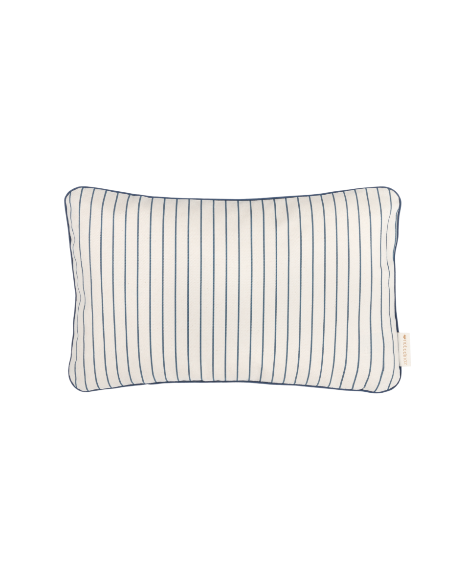 Jazz cushion 45X30 cm Blue thin stripes Natural