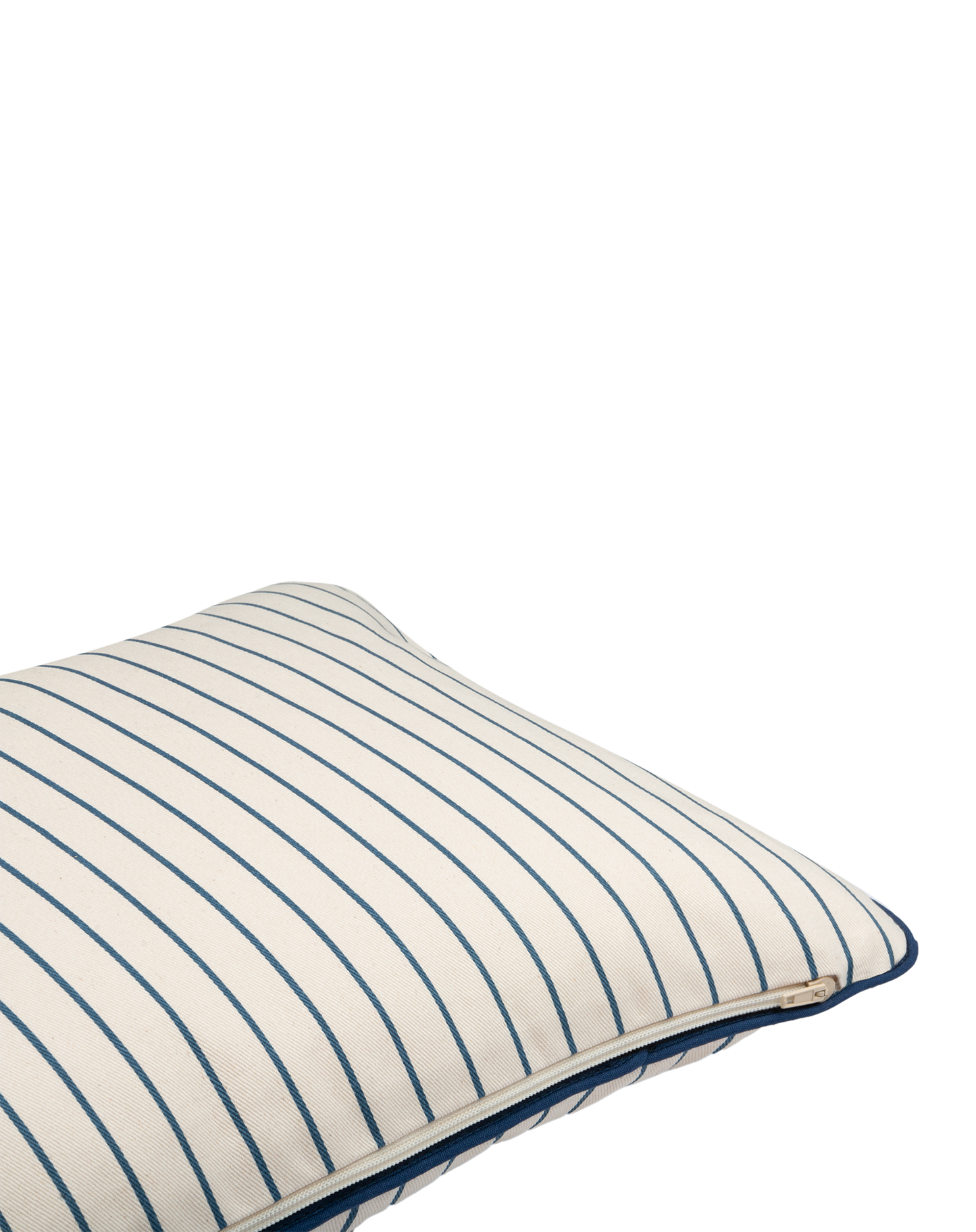 Jazz cushion 45X30 cm Blue thin stripes Natural
