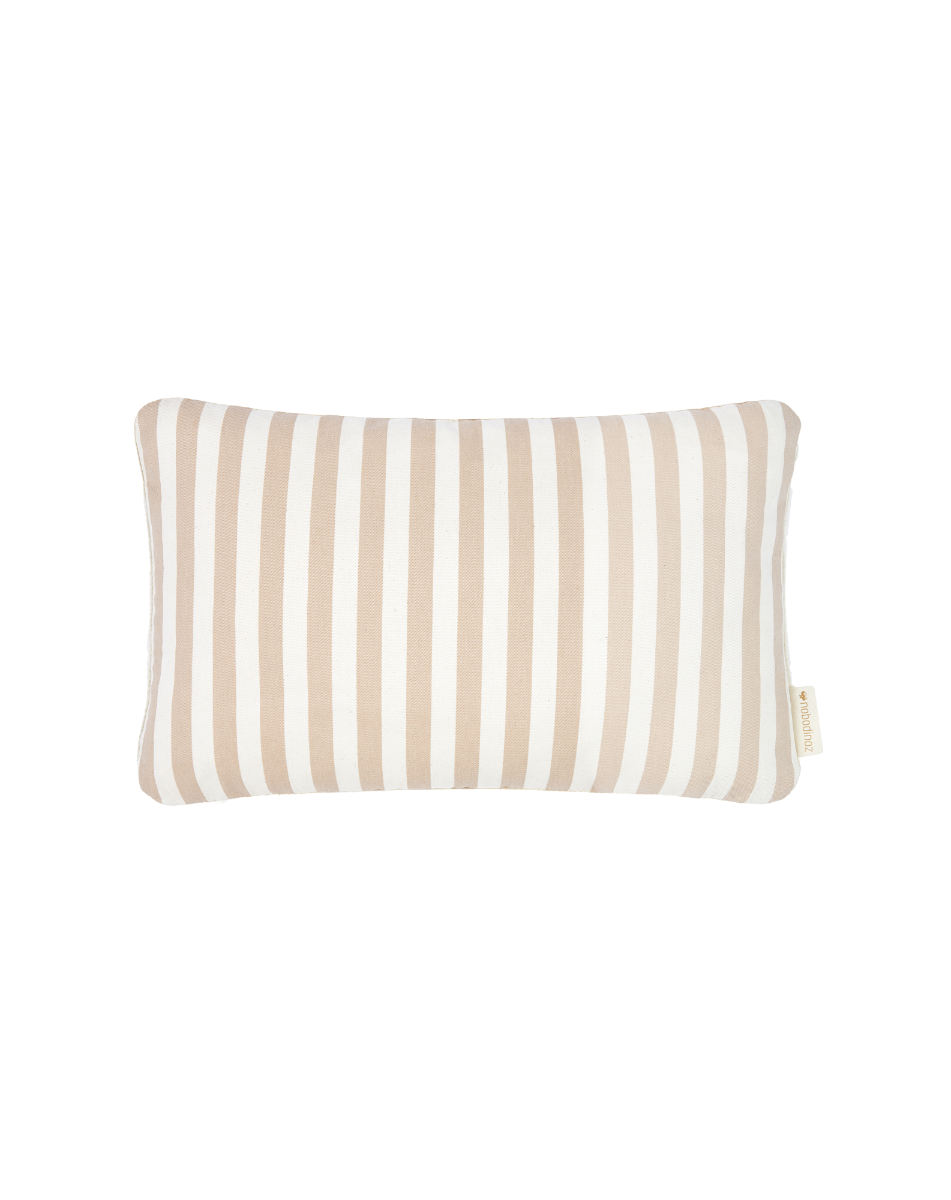 Jazz cushion 45X30 cm Taupe stripes Natural