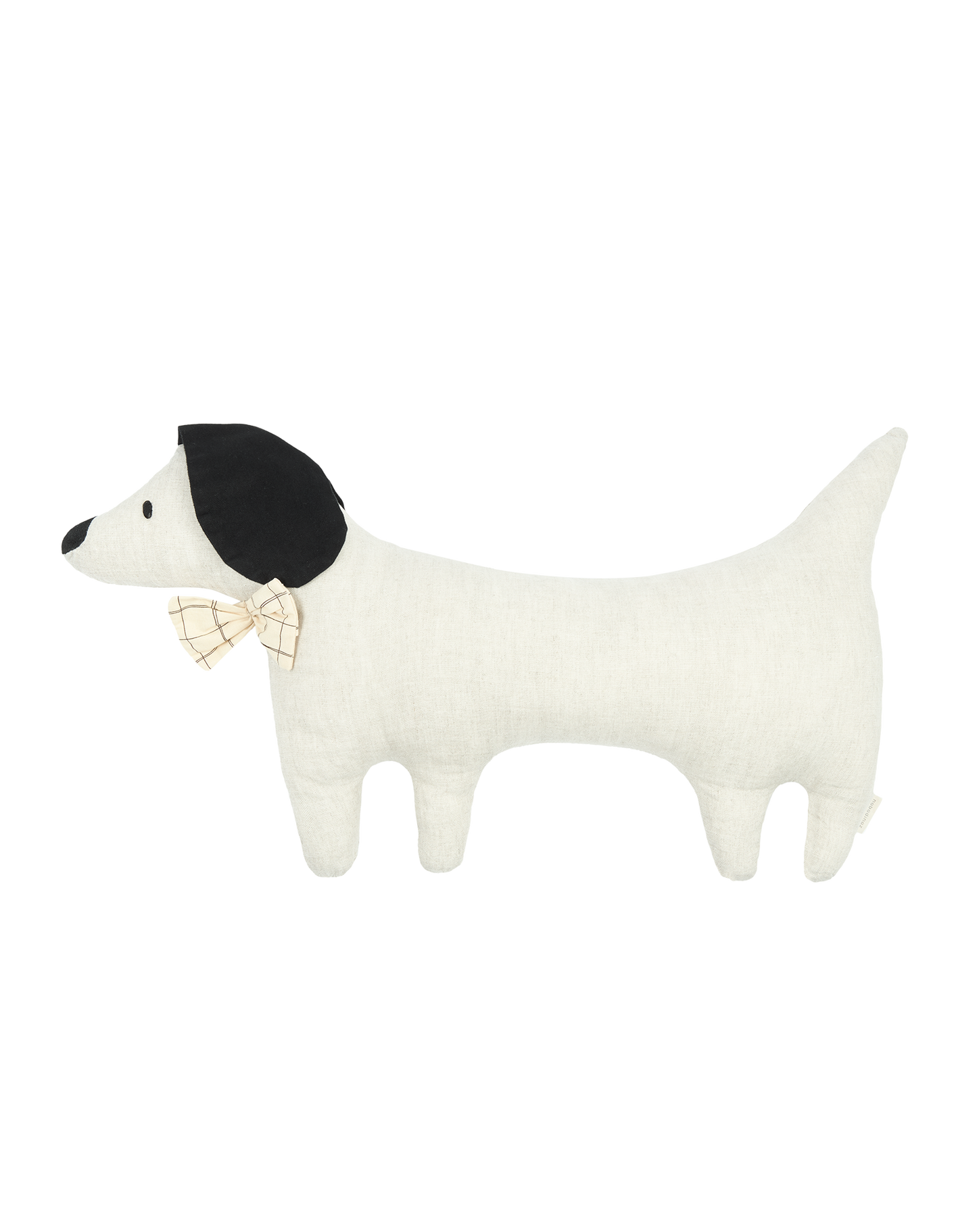 Coussin L1N0 en lin français lavé - Toby le chien