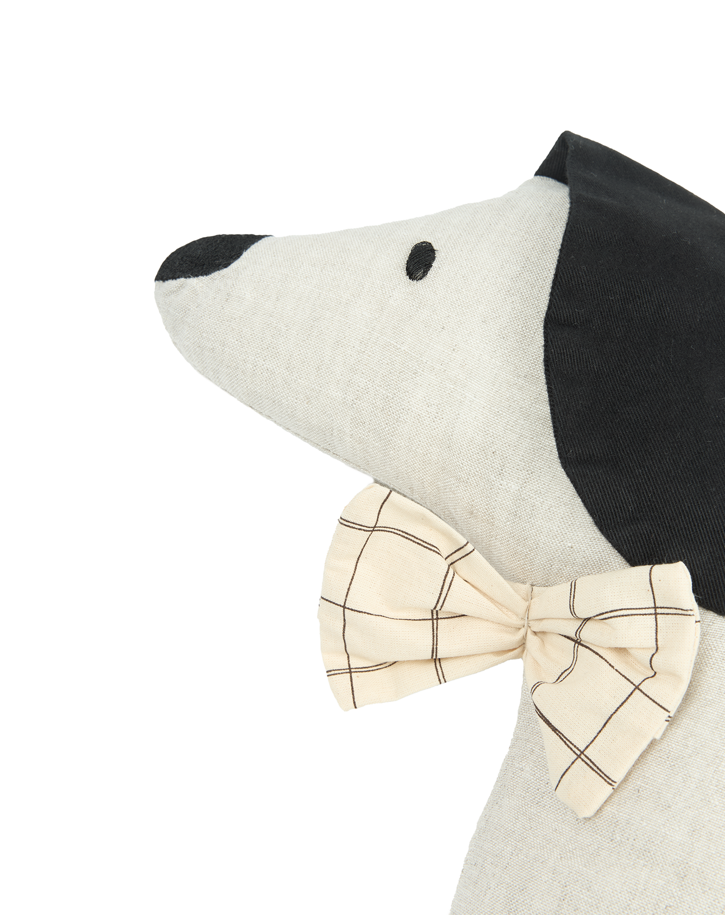 Coussin L1N0 en lin français lavé - Toby le chien