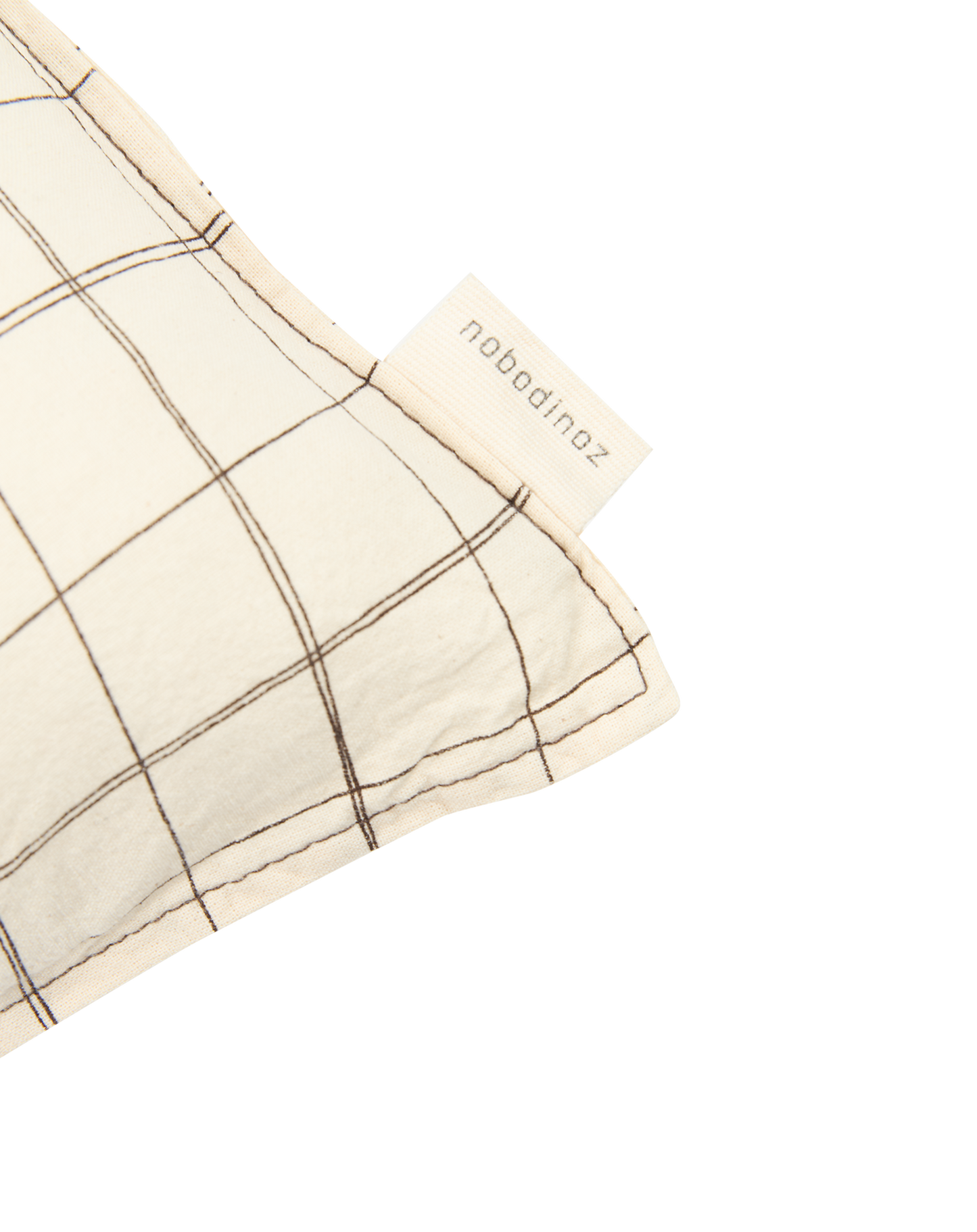 Coussin rectangulaire brodé L1N0 en lin français lavé