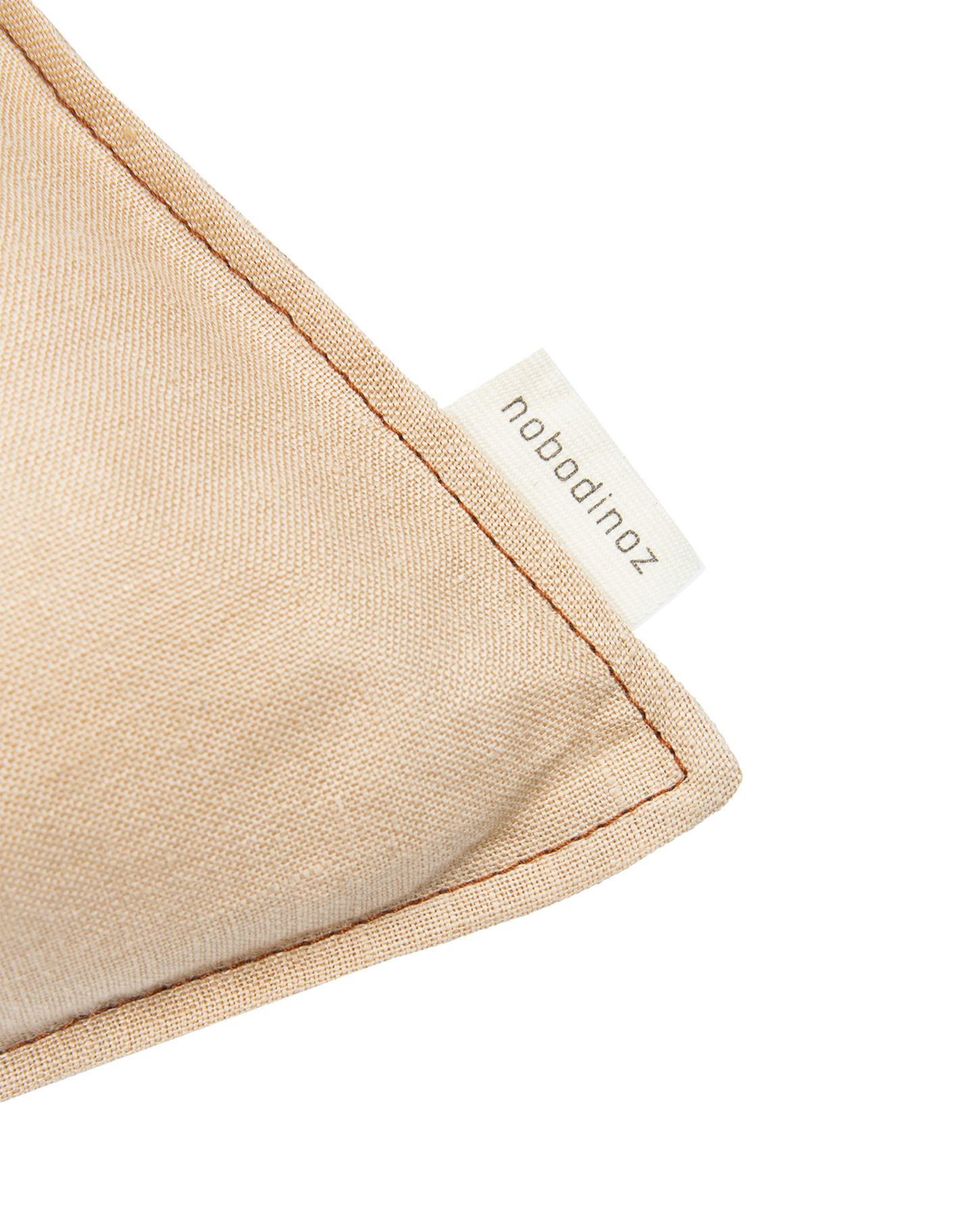 Coussin rectangulaire brodé L1N0 en lin français lavé
