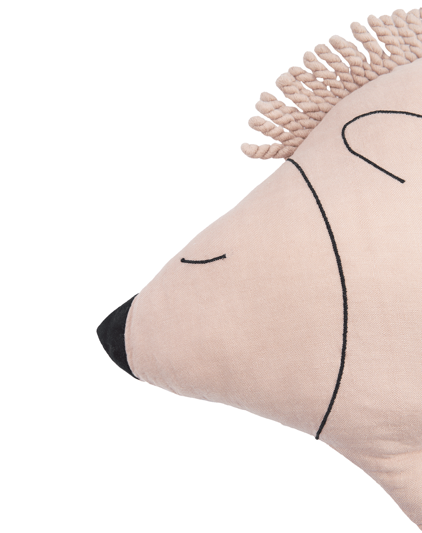 Coussin L1N0 en lin français lavé - Enzo le hérisson