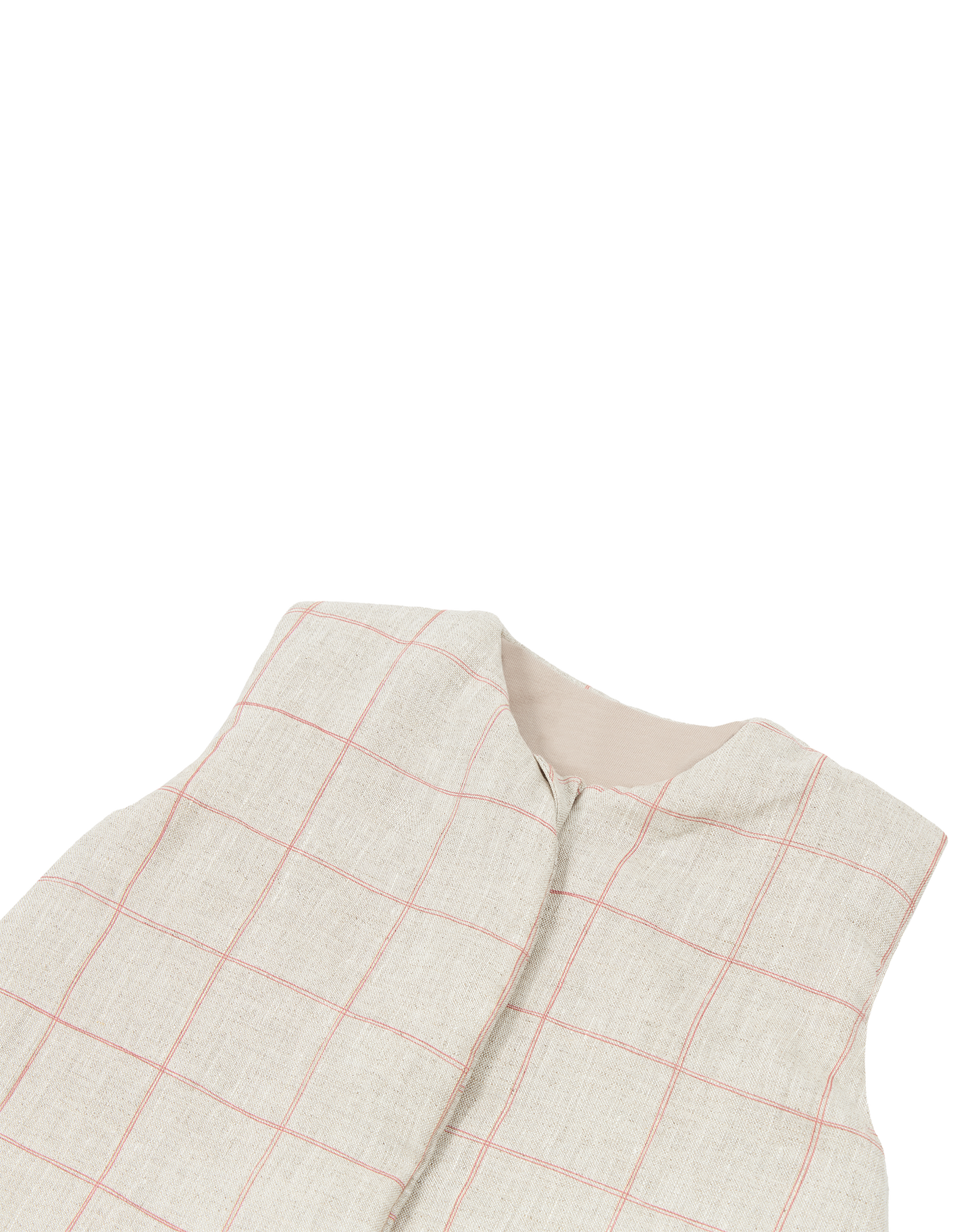 Gigoteuse mi-saison L1N0 en lin français Carmine Grid