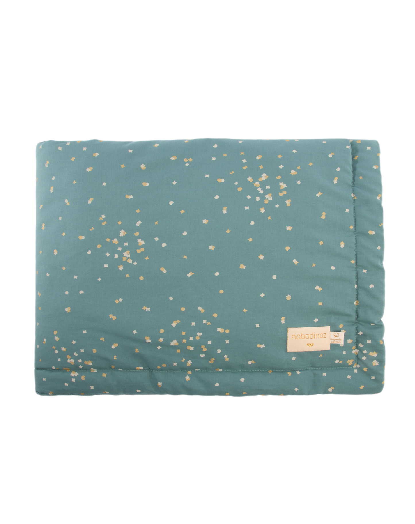Laponia blanket Small 100X140-GOLD CONFETTI/ MAGIC GREEN