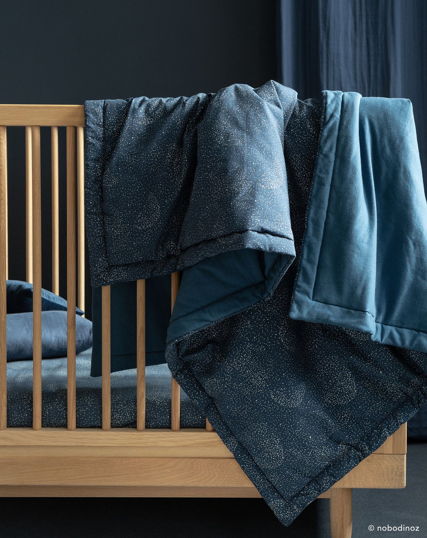 LAPONIA BLANKET SMALL 100x140 Gold Bubble night blue