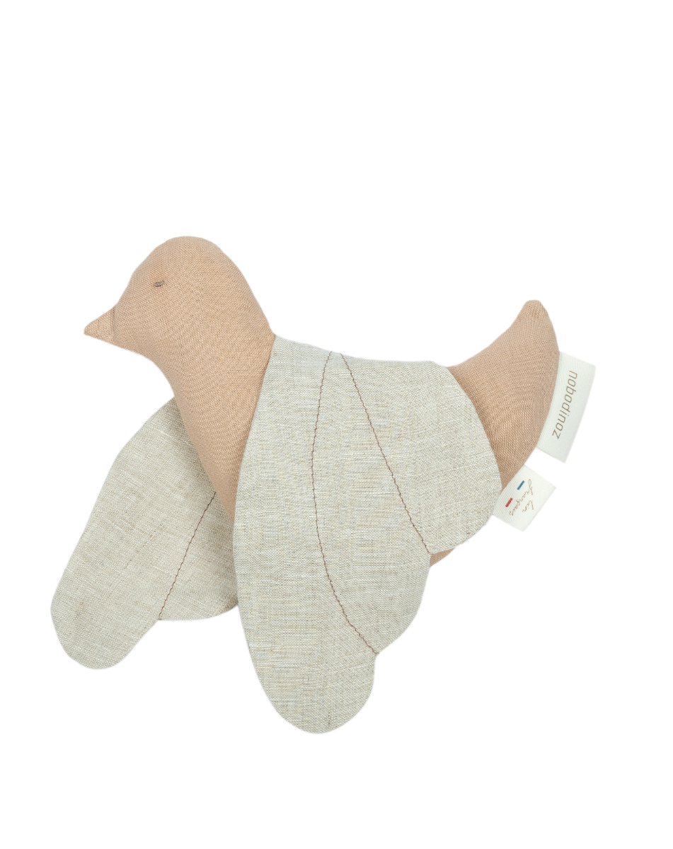 Hochet oiseau L1N0 en lin français