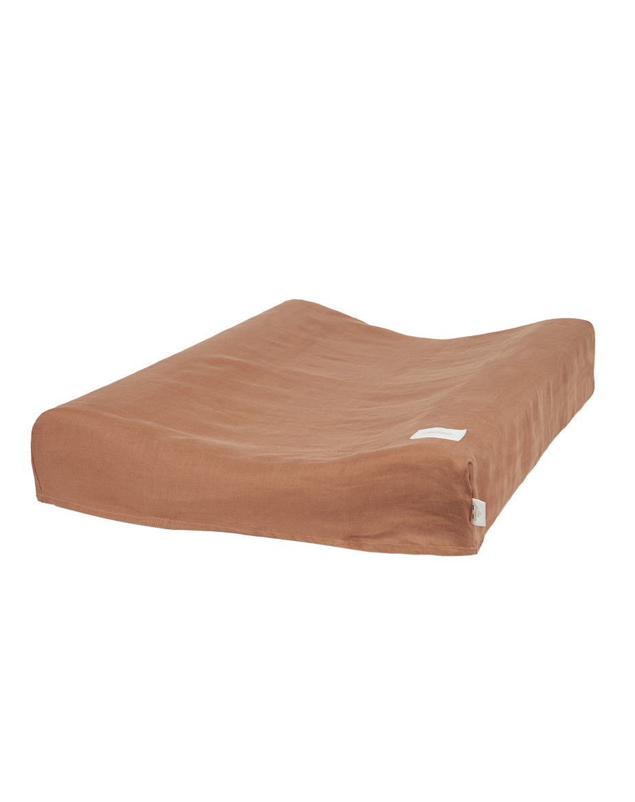 Lin français waterproof changing mat noisette