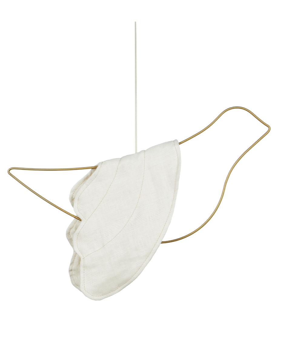L1N0 French linen bird mobile