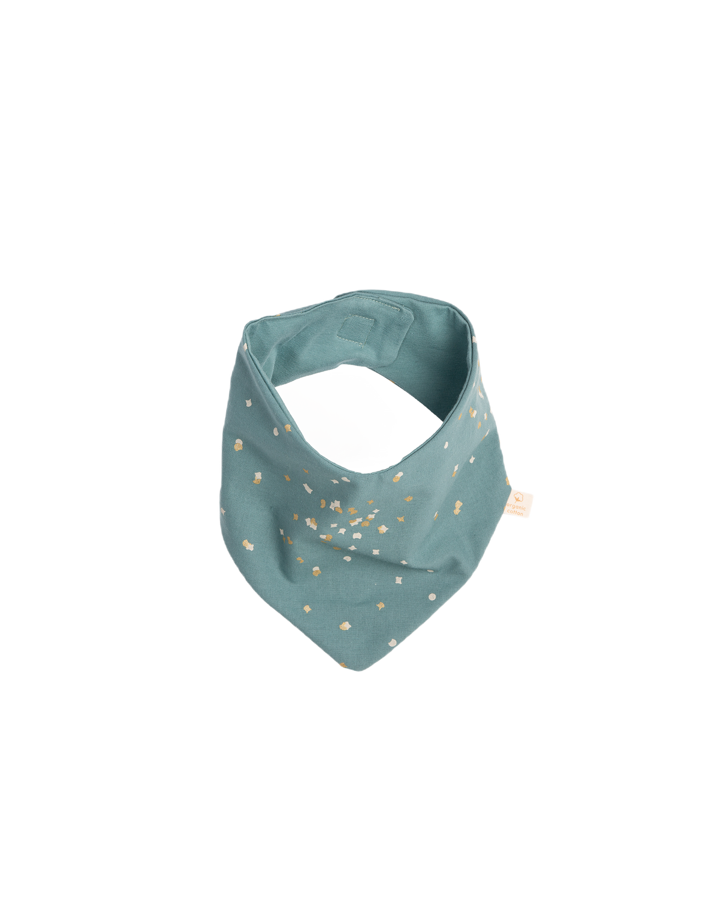Lucky bandana bib-GOLD CONFETTI/ MAGIC GREEN