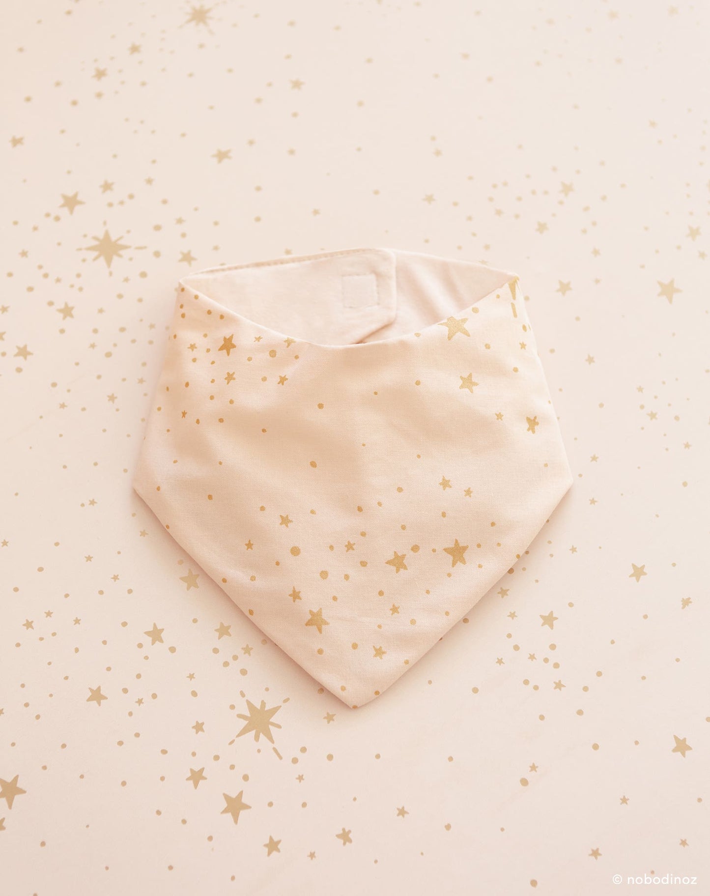 LUCKY BANDANA BIB GOLD STELLA NATURAL