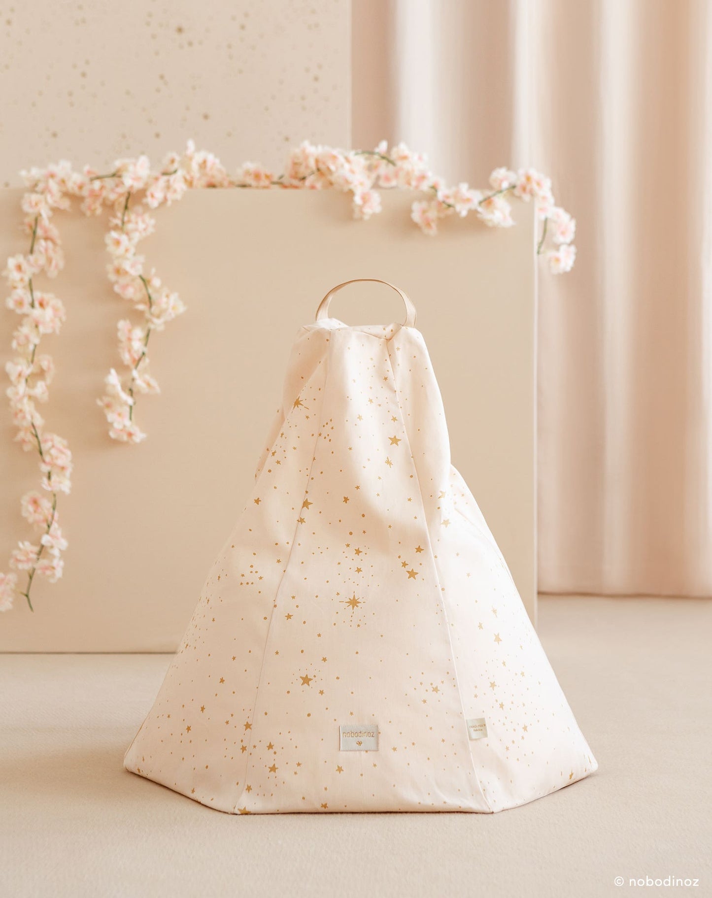 Pouf Marrakech gold stella dream pink
