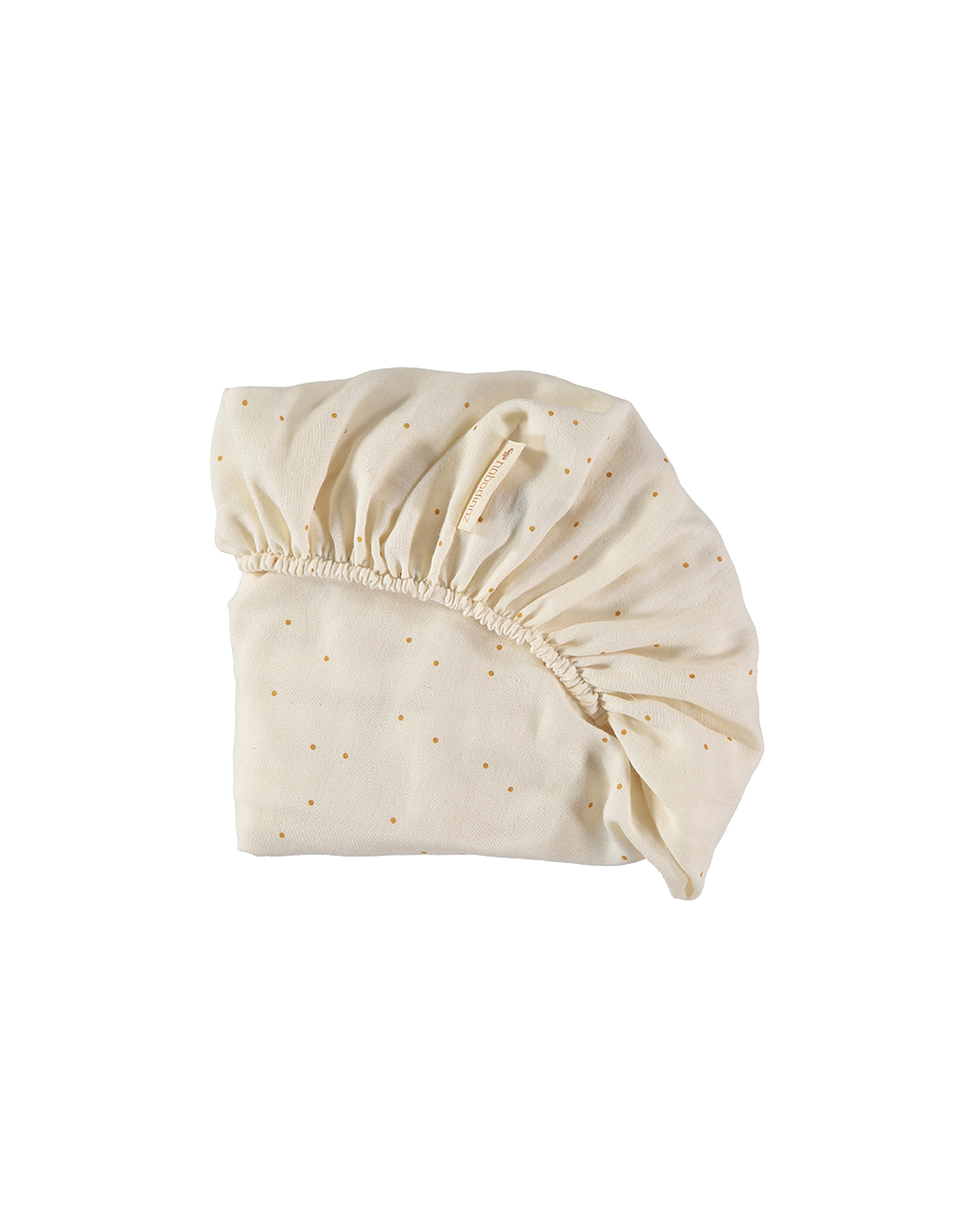 MELODY FITTED SHEET HONEY SWEET DOTS NATURAL