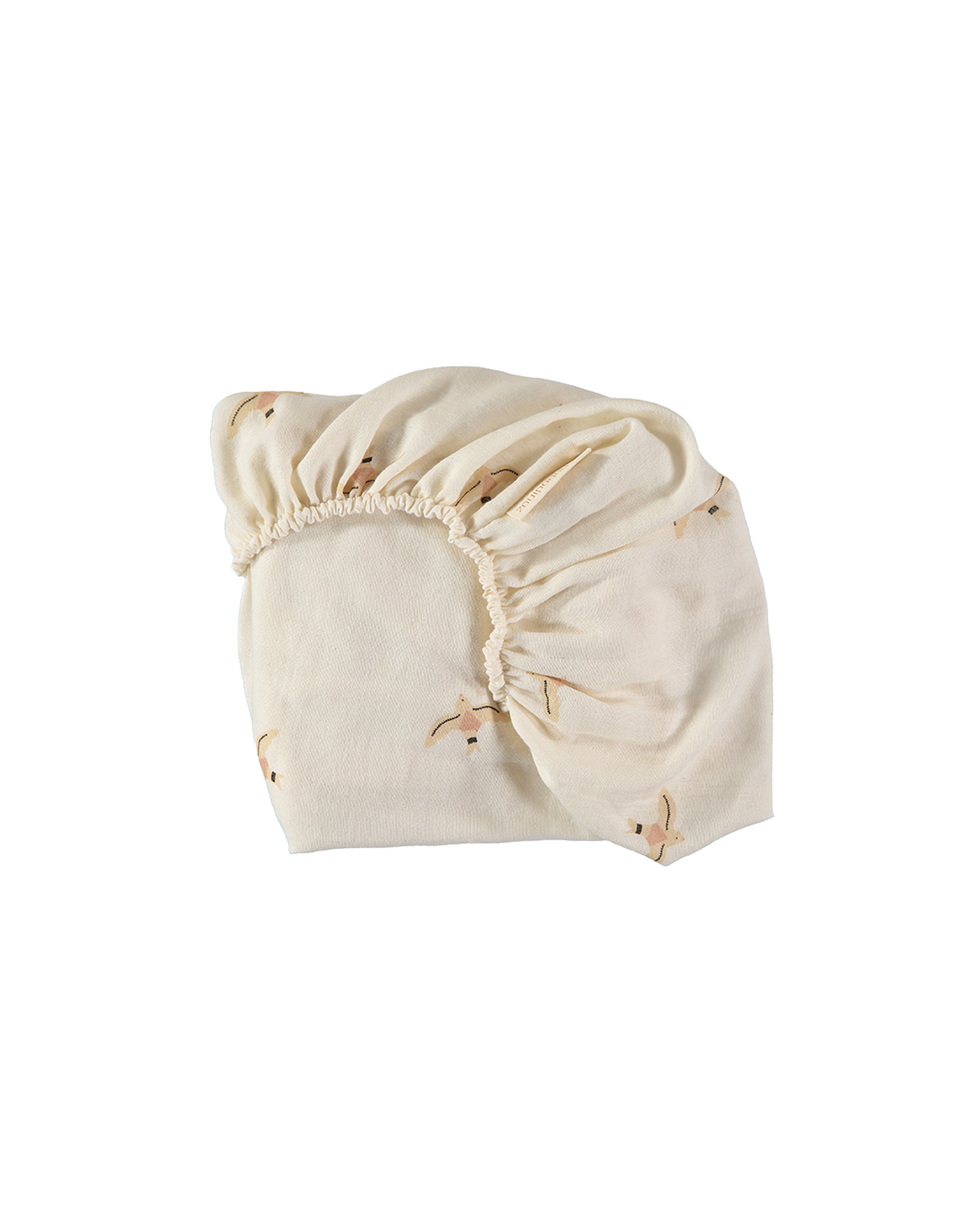 MELODY FITTED SHEET NUDE HAIKU BIRDS NATURAL