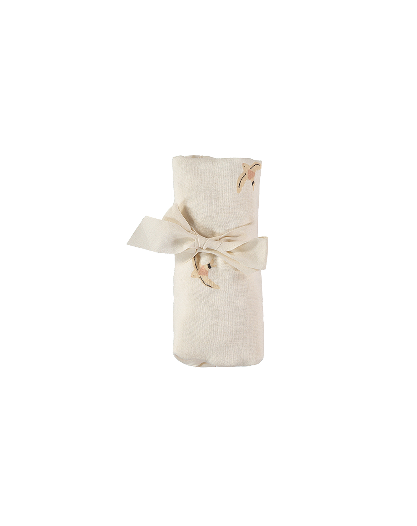 MELODY FITTED SHEET NUDE HAIKU BIRDS NATURAL