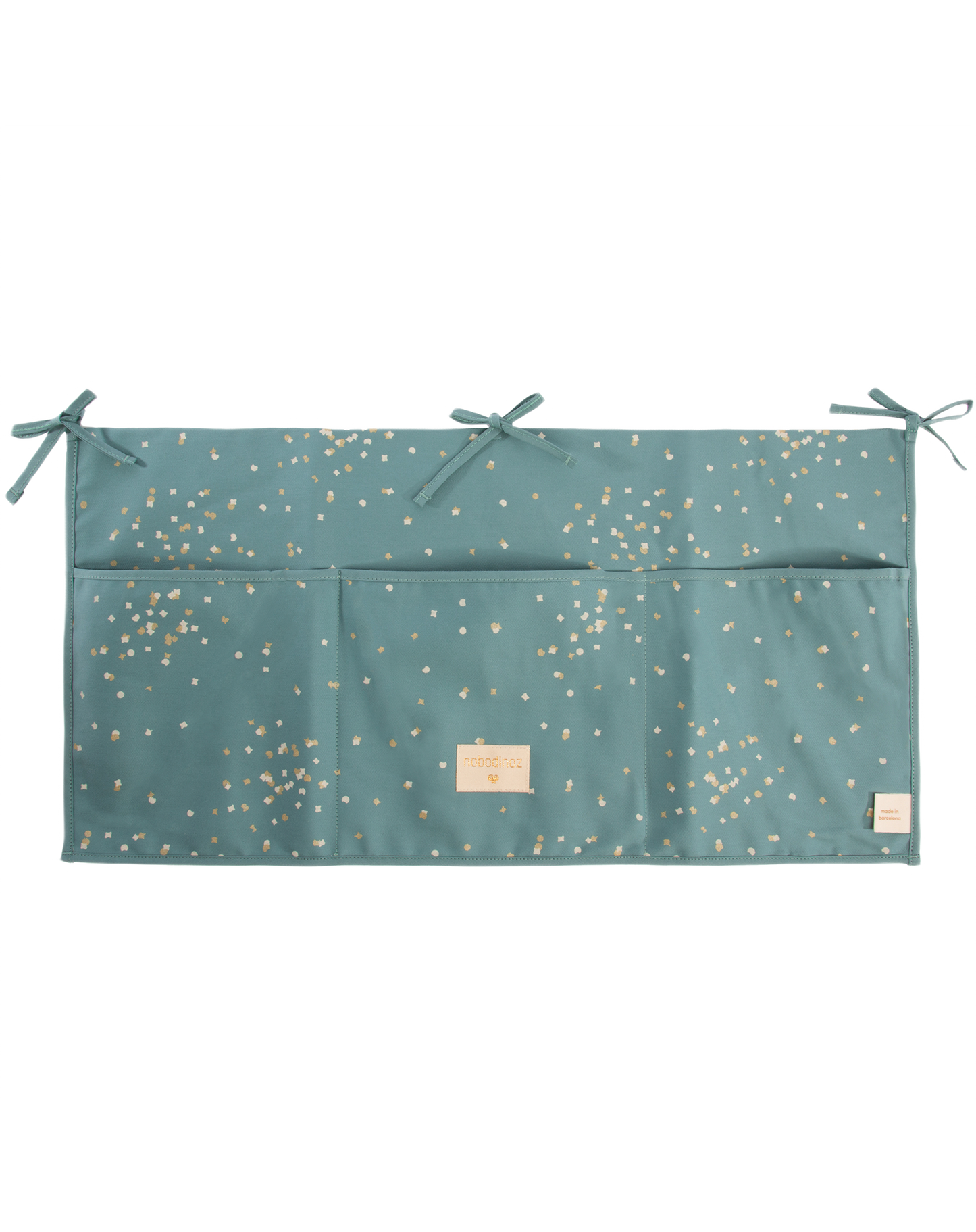 Merlin crib organizer-GOLD CONFETTI/ MAGIC GREEN