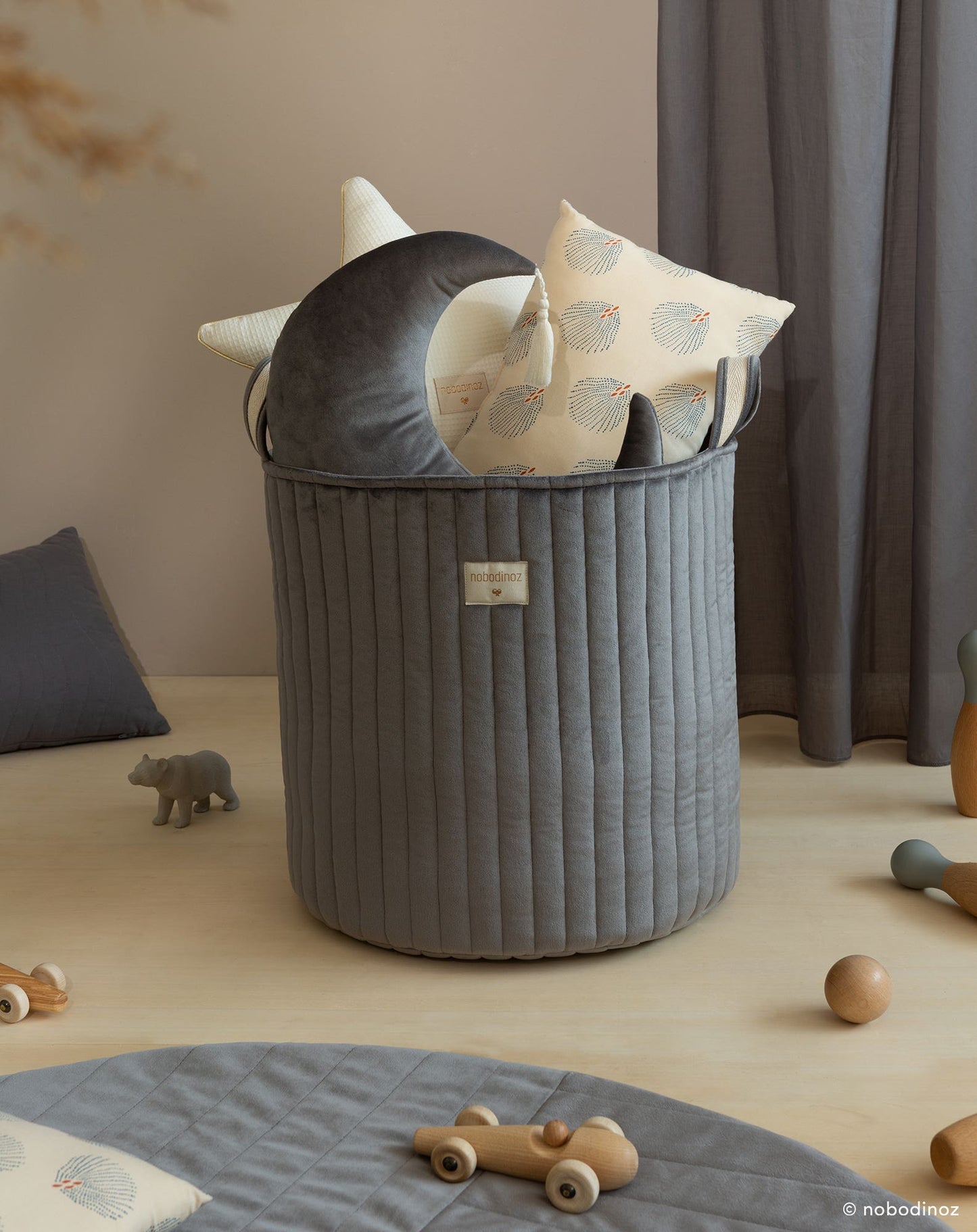 Grand panier de rangement Eco-velvet