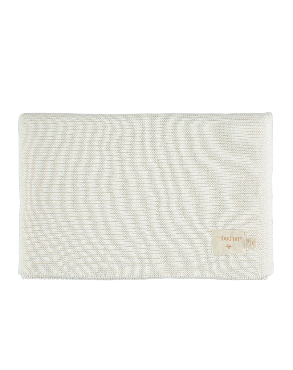 SO NATURAL KNITTED BABY BLANKET 75X100-MILK