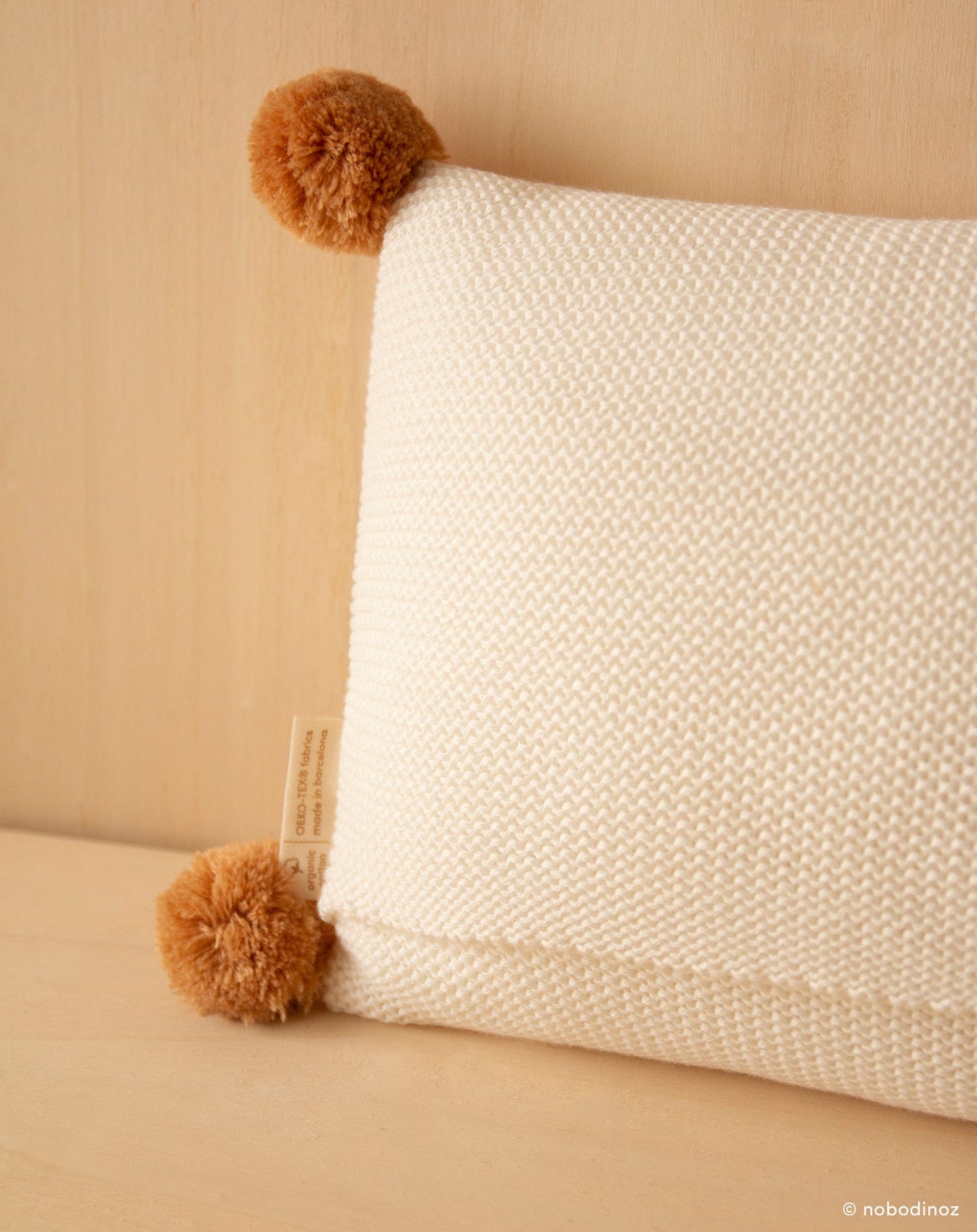 SO NATURAL KNITTED CUSHION 22X35-MILK