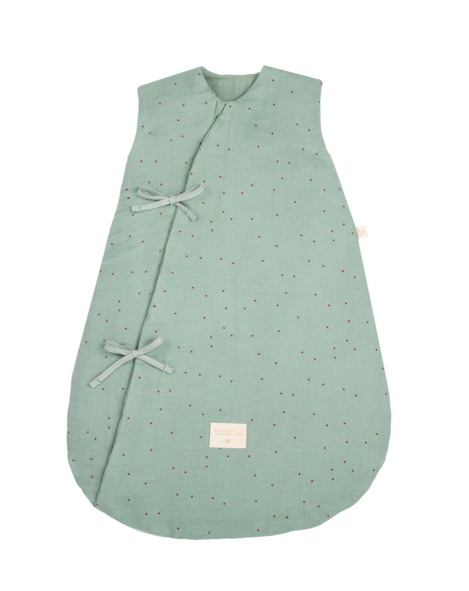 Dreamy summer sleeping bag 6-18 M Toffee sweet dots Eden green